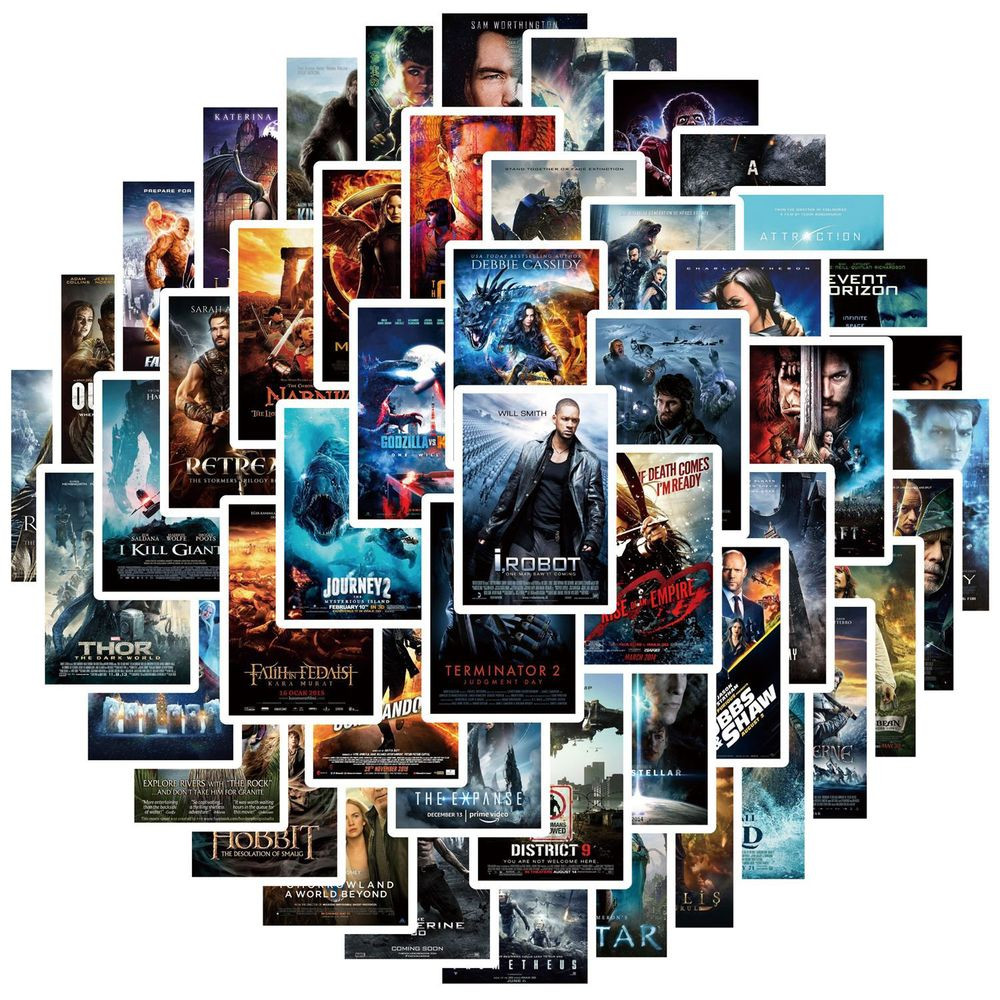 

10/50Pcs Mixed Movie Cool Magic Combination Poster Stickers Fridge Phone Laptop Luggage Wall Notebook Graffiti Kids Toys Gifts