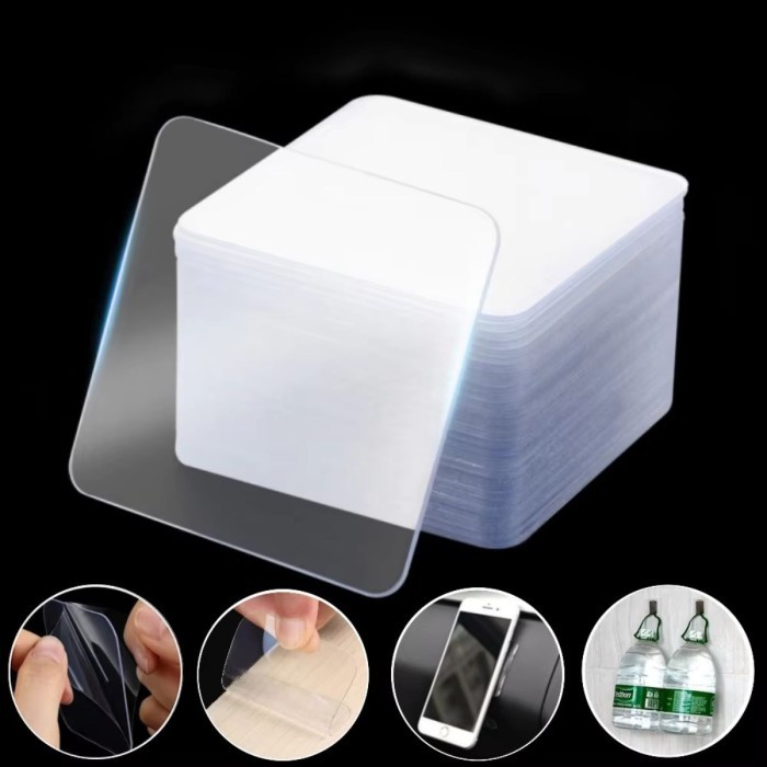 

[Bisa COD] Double Tape Mini Kotak Persegi 2 Sisi Magic Tape Papan Dua Side Serbaguna