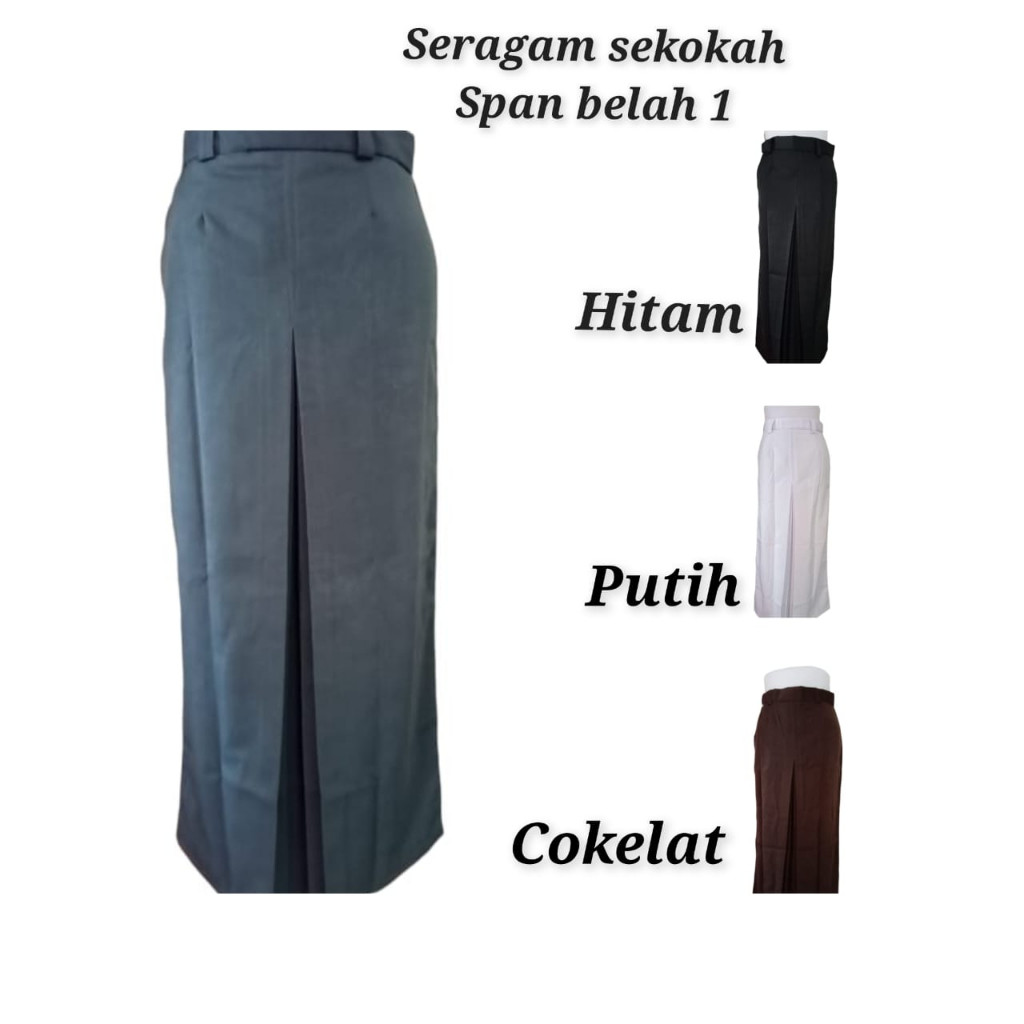 Rok Sekolah/Rok Span Rempel 1/Rok Span Belah 1 SMA/SMK