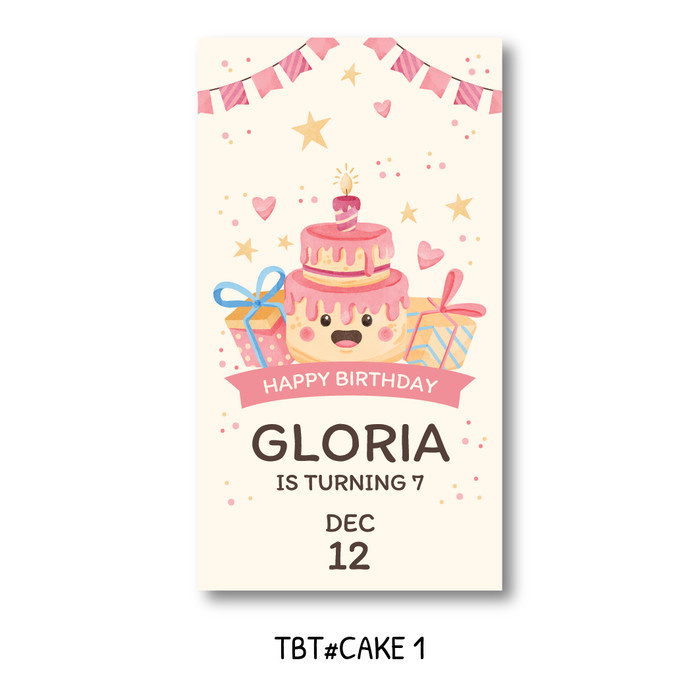 Hang tag label ulang tahun anak custom - MELODY