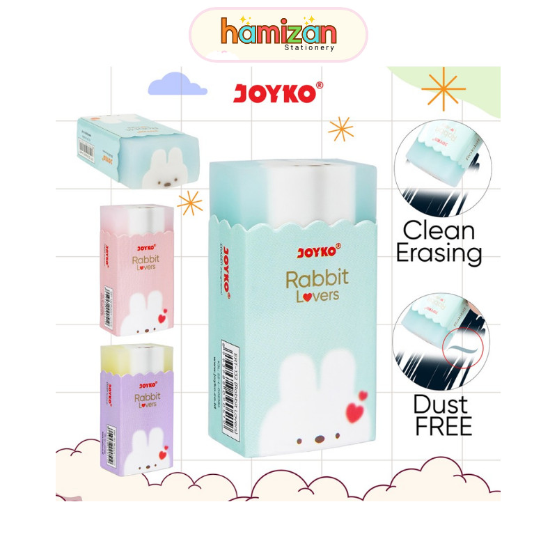 

( 1pcs ) ER132 Joyko Eraser Rabbit Warna Warni ERT-132 / Penghapus Motif Kelinci Lucu / Penghapus Eraser Joyko ERT-132 Rabbit Lovers Murah Berkualitas