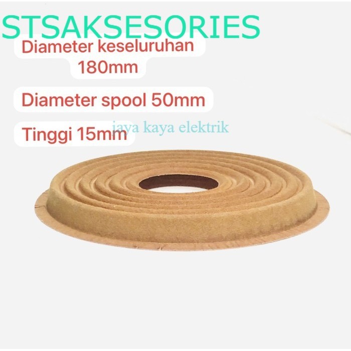Dumper Demper Membran Speaker 15 inch Lubang Spool 50mm Diameter 180mm - Kuning
