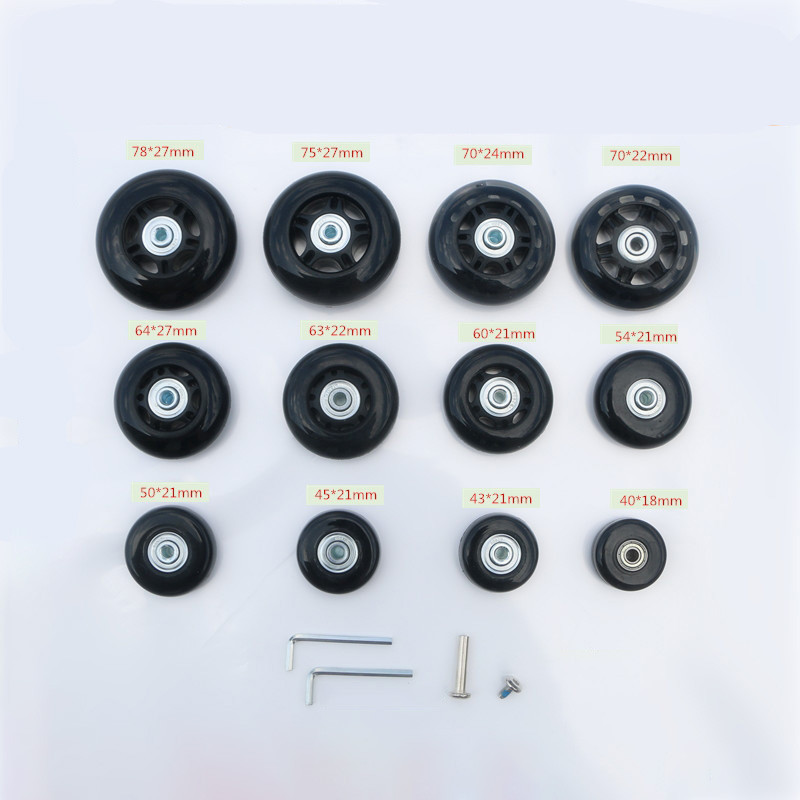 Luggage wheels repalcement trolley case pulley wheel mute universal accessories 20-28 inch suitcase 
