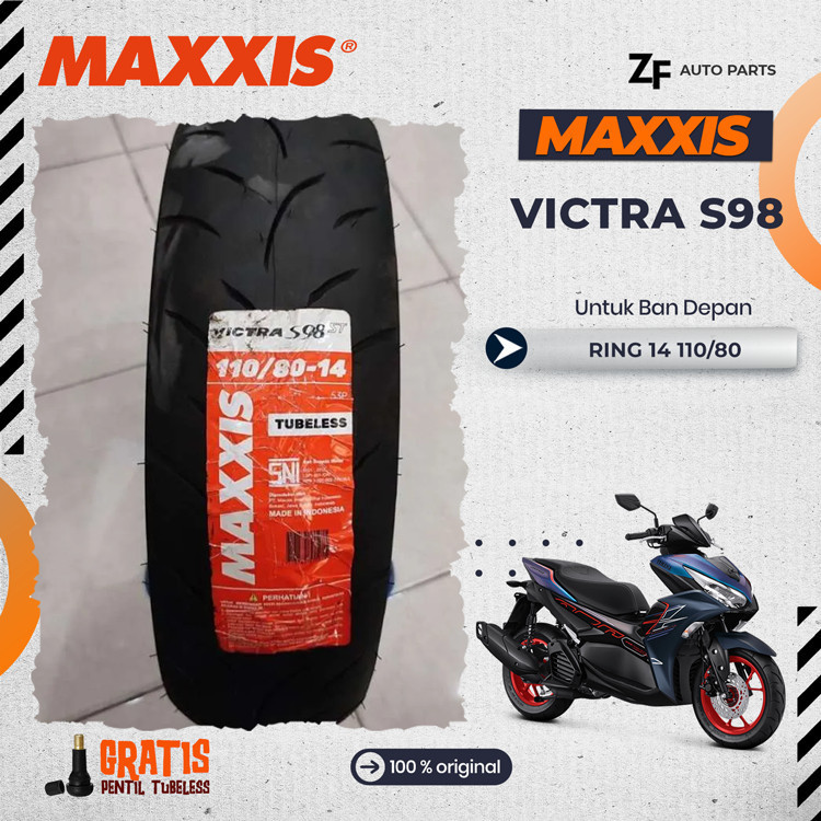 SEPASANG / SATUAN BAN MOTOR AEROX MAXXIS VICTRA Ring 14 TUBELESS DEPAN BELAKANG