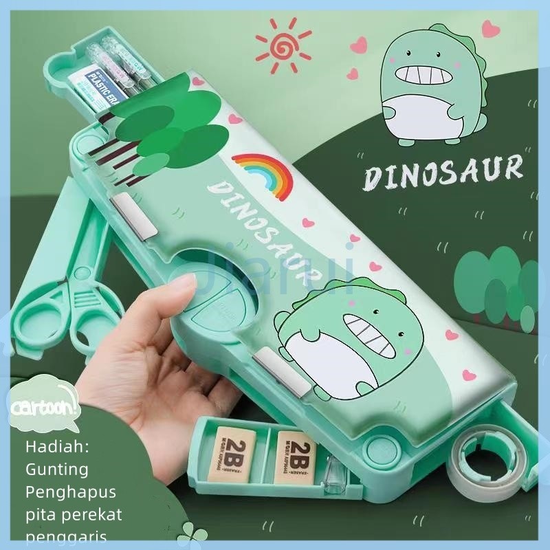 

Jiarui Tempat pensil multifungsi kartun, tempat pensil multifungsi anak berkapasitas besar/Tempat pensil yang menyenangkan