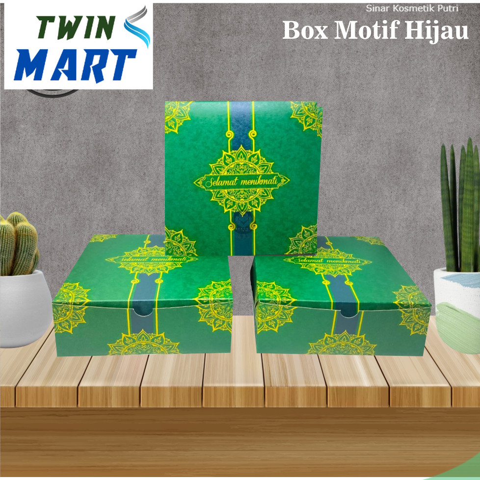 

Box Motif Hijau / Kotak Makan / Packing Makanan catering / Harga Untuk 10pcs / Motif Random