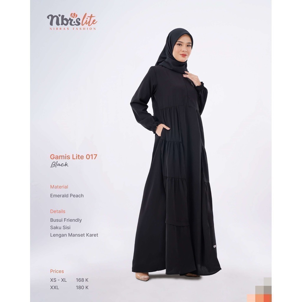 Nibras Store Bandung Gamis Lite 017 Baju Muslim Wanita Dewasa by Nibras Original Branded Berkualitas