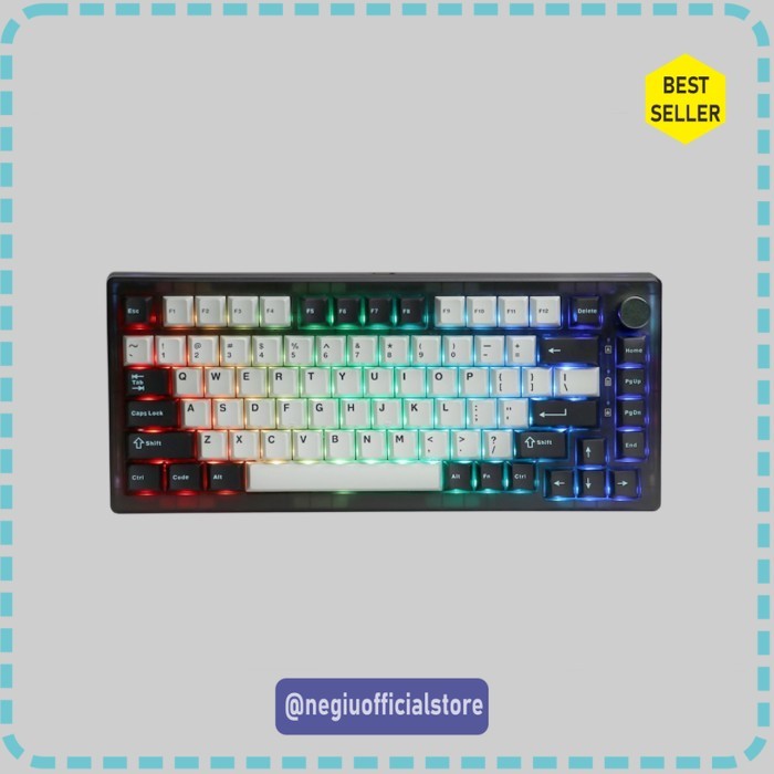 (TTP) Rexus Daxa M82x / M82 x Ultimate Wireless Connection Gaming Keyboard - Smokey Black, Jwick T1