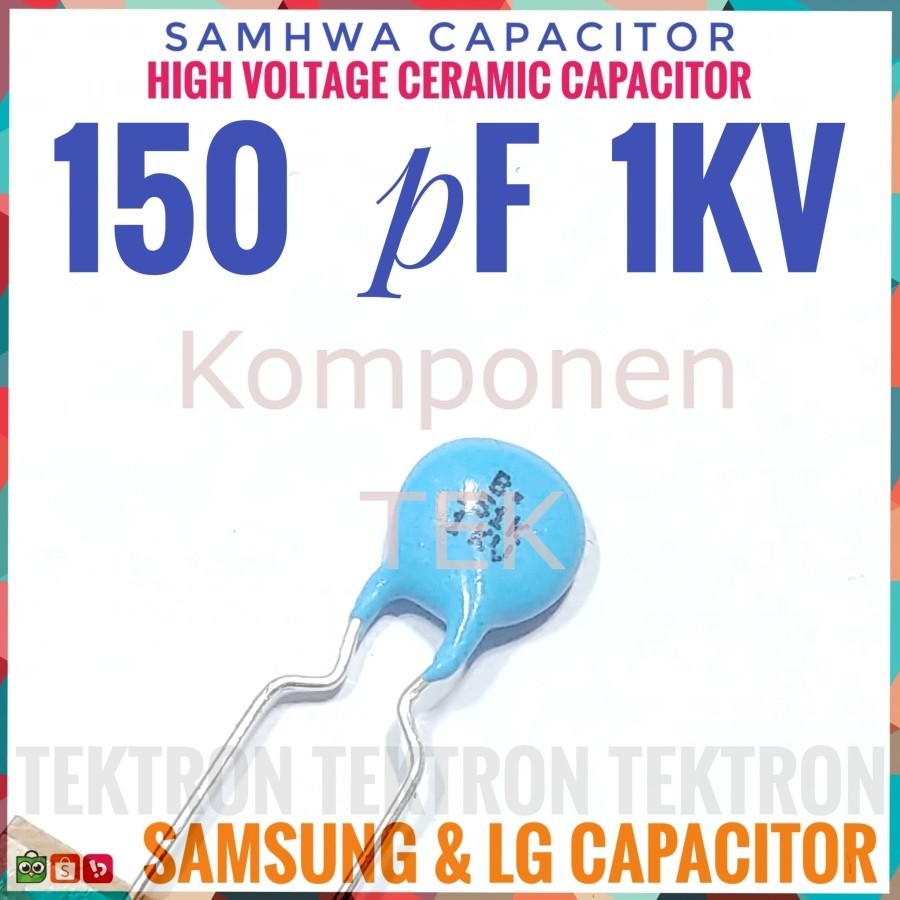 Samhwa 150pF 1KV Ceramic Capacitor 151 1000V Keramik High Voltage 150p