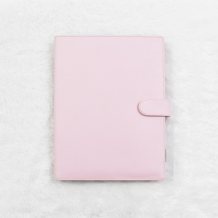 

⭐BISA COD⭐ Binder Untuk Kuliah Kerja Buku Catatan 20ring Model A5 Custom Nama Baby Pink
