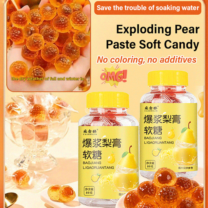

❤️Lebaran Food Specials❤️Permen Karet Tenggorokan Pasta Pir/Crystal Candy/Pir Jeli Lunak Aneka Rasa Gummy Fruit Jelly/Candy Jelly Gummies/Menenangkan Tenggorokan Bersihkan Paru-paru/Tidak Ada Pembuatan Bir/Pear Throat & Lung Soft Candy