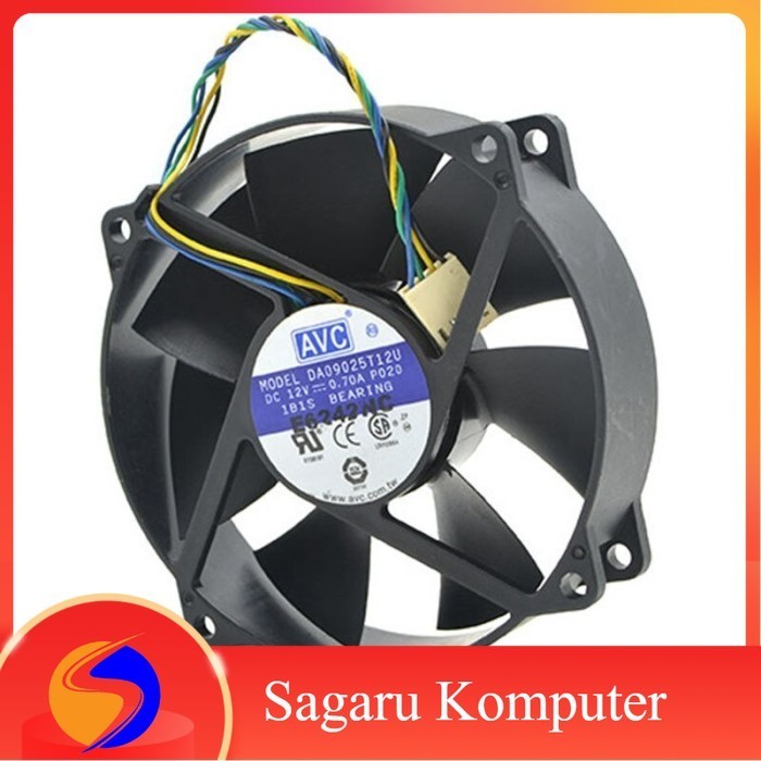 KIPAS FAN Bulat AVC 12V 0.7A 9cm 4 PIN Komputer