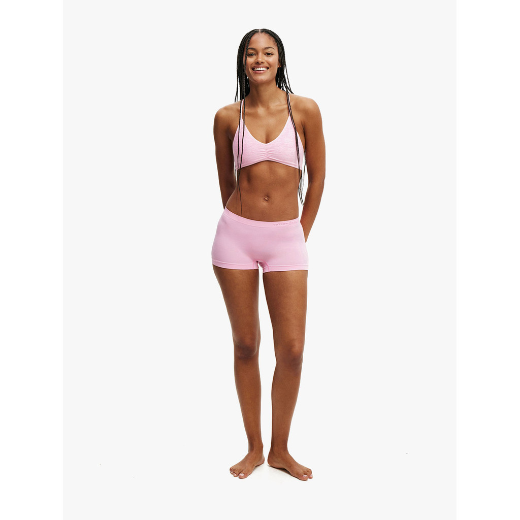 Cotton On Body - Pakaian Wanita - Seamless Light Weight Boyshort Brief - Millenial Pink