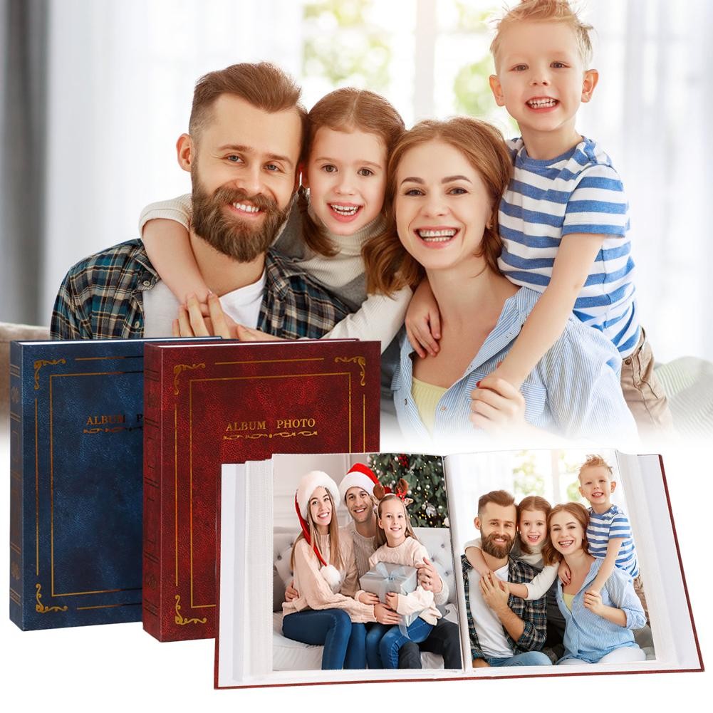 

Family 6 Inch 100 Photos 10x15 Art Photo Albums Photo Interstitial Decoration Collection Classic Home Album Retro O2r4