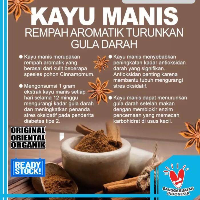 

Bubuk Rempah Aromatik Turunkan Gula Darah 100 Gram Organik Premium Food Grade Pure Bumi Indonesia