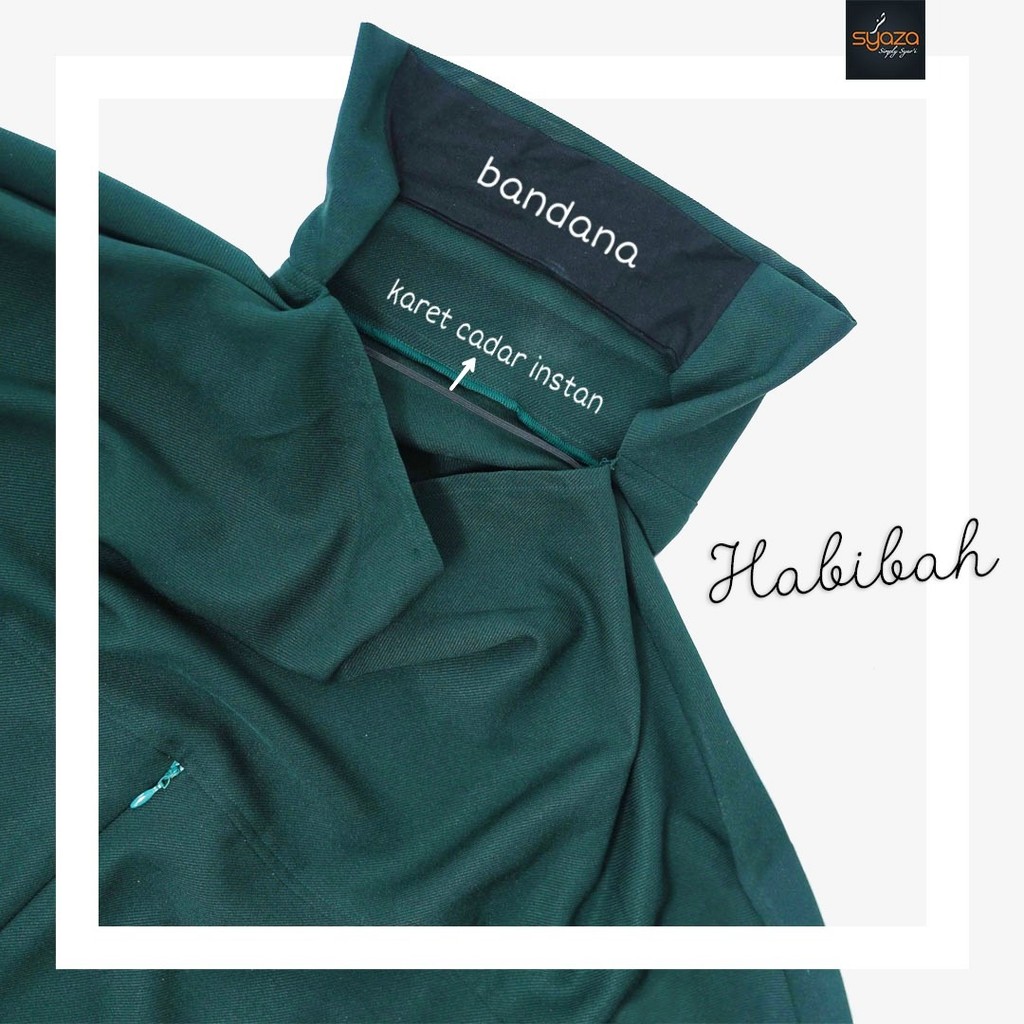 SYAZA - Habibah Hand French Khimar Tory Burche Royal Jilbab Wanita Panjang Kerudung Jumbo Hijab Syar