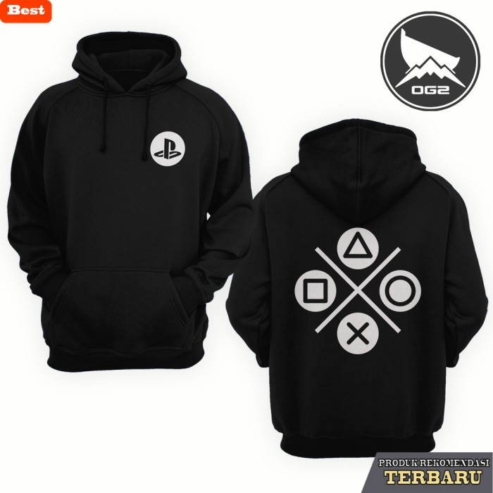 hoodie pria keren hoodie game PlayStation classic logo G025 jaket pria wanita OG2 - M