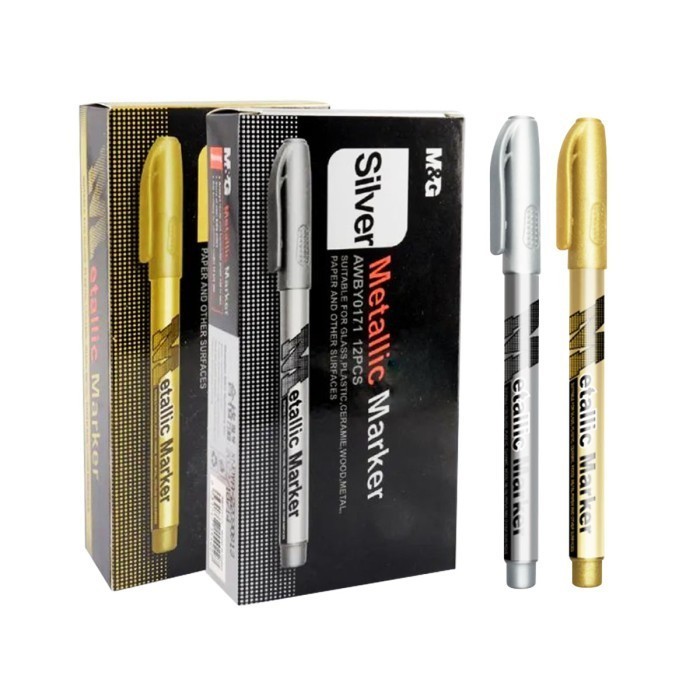 

Spidol Marker Metalic M&G AWBY0171 Gold Silver