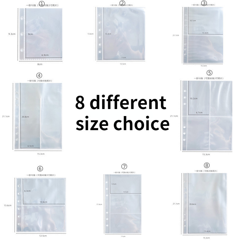 

10pcs 3 Inch Idol Card Kpop Album Collect Book Refill Sleeves DIY Binder Photocards Collect Book Refill Sleeves Stationery Set