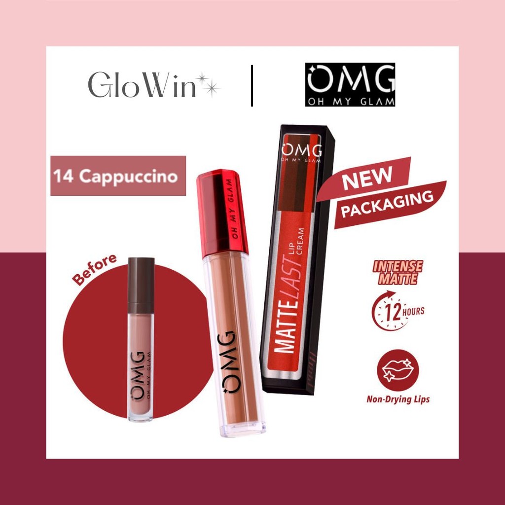 OMG OH MY GLAM Mattelast Lip Cream 2.9 g - 14 Cappucino