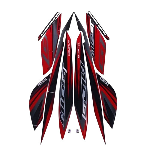 Stiker Striping Mio GT 2014 Hitam Merah List Stiker Standart Mio GT 2014 Mio GT 2014