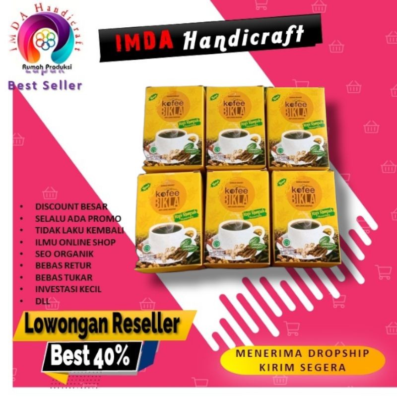 

IMDA HANDICRAFT KOPI BIKLA KOPI REMPAH Kopi Robusta Lereng Argapura PAKET 6 PCS BX 20 SACHET