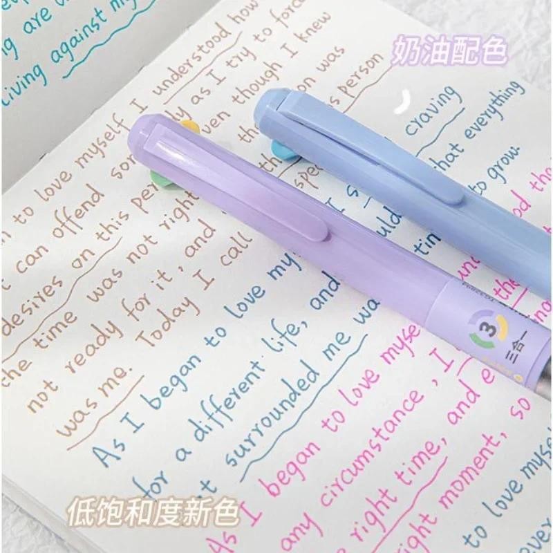 

3 Color Gel Pen Creatiive Korean Simplicity Solid Colorful Gel Pen Cute Stationery Scrapbooking Gel Pen Lovely Student Supplies