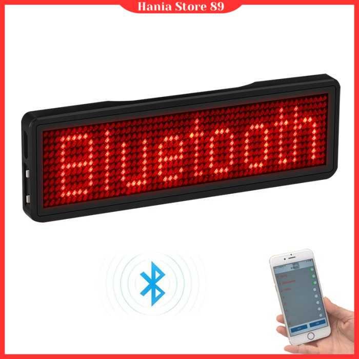 

Badge Text Display Screen Bluetooth Red Text 9.8x0.8x2.2cm - W98
