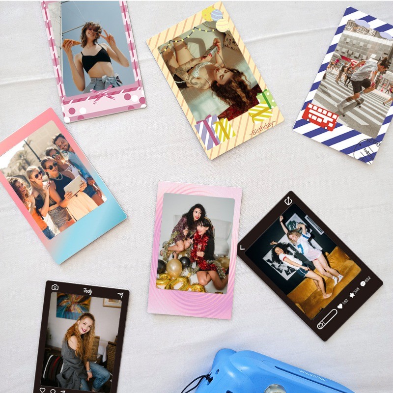 

10 PCS/set Creative cute diy 3 inch Polaroid photo decorative border stickers small card decorative stickers