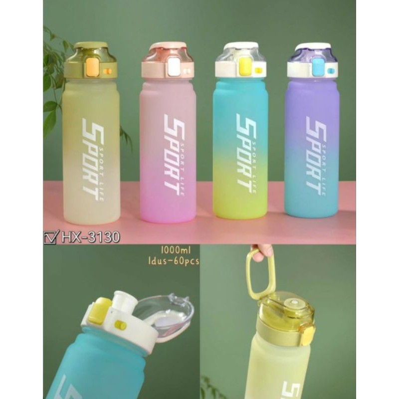 Botol Minum 1000ml Motif Sport / Botol Air minum 1000ml
