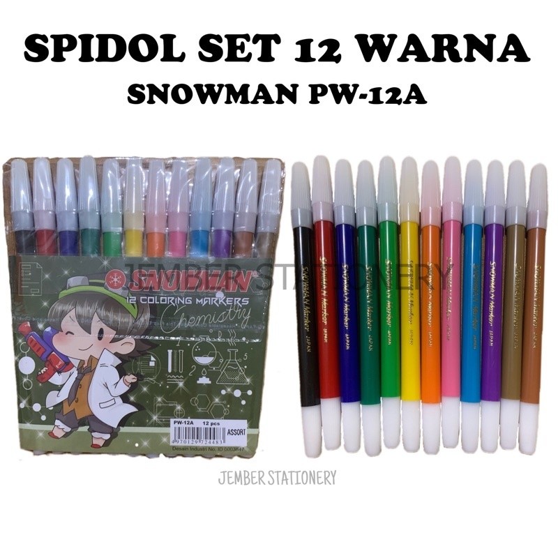 

Spidol Set Snowman 12 Warna