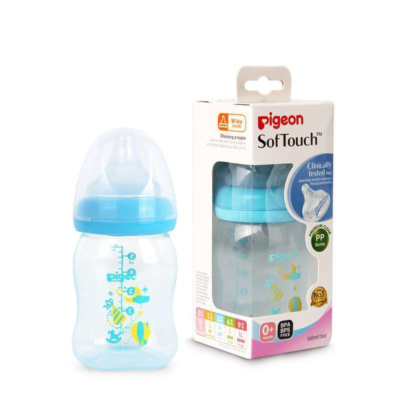 banda aceh Pigeon PP Wide Neck with P-Plus Nipple Botol Susu [160mL/240 mL] / Milk Bottle Nipples