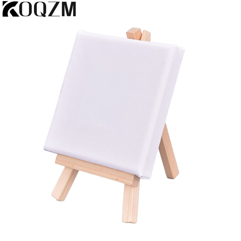 

Mini Painting Stretched Canvases on Wooden Frames 10cm x 10cm for Children's