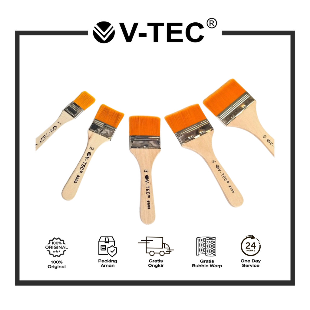 

V-TEC KUAS LUKIS SERBAGUNA TYPE 808 NO.1 / NO. 3 / NO. 4 PCS