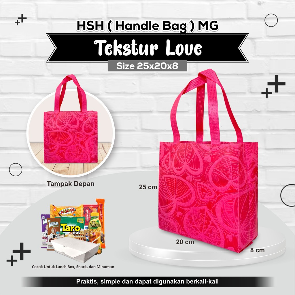 

[LUSINAN] Goodie Bag Souvenir Tas Snack Tas Wisuda Tas Spunbond Tekstur Tas Seminar Tas Oleh Oleh Uk 25x20x08 Tekstur
