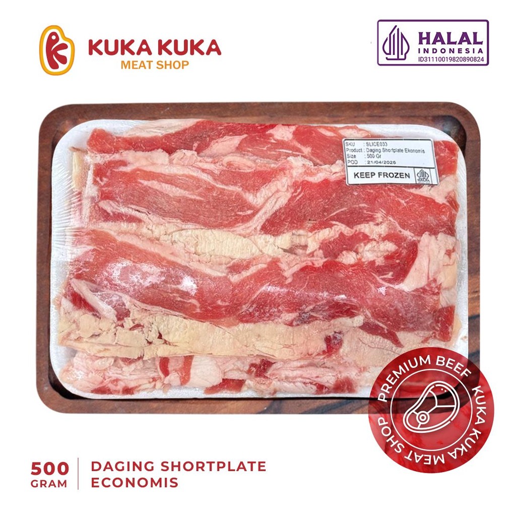 

Daging Slice Shortplate Ekonomis / Shortplate Slice Ekonomis 500gr / 1 Kg