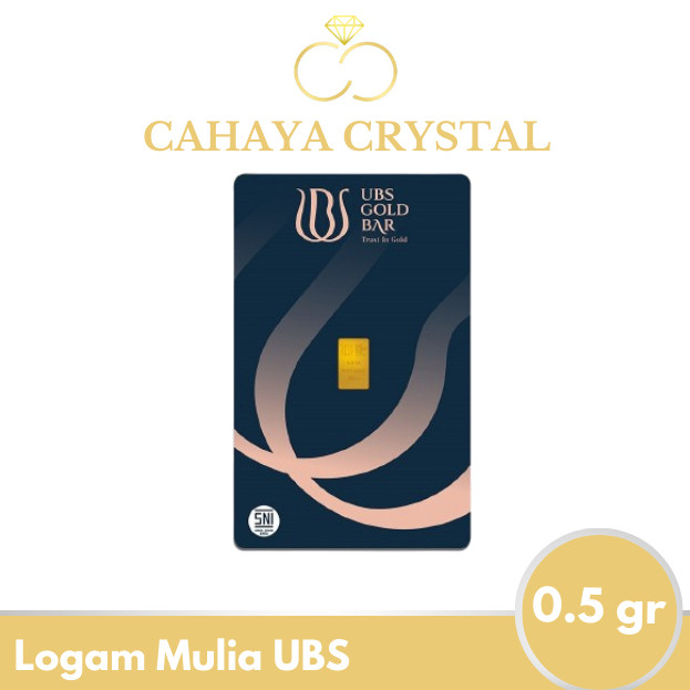 Logam Mulia (LM) Emas UBS 0.5 gram 24 karat 9999% SNI UBS Press Batik- Gold Bar