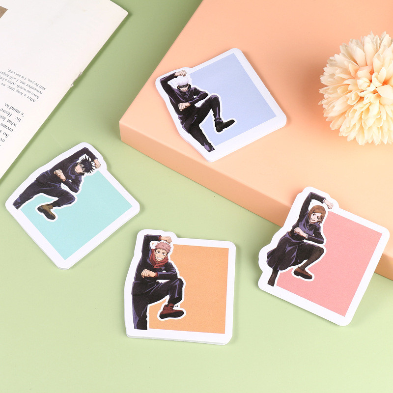 

Hot Anime Jujutsu Kaisen Memo Paper Stickers Post Sticky Note Adhesive Note Stationery Office School Supplies Gift