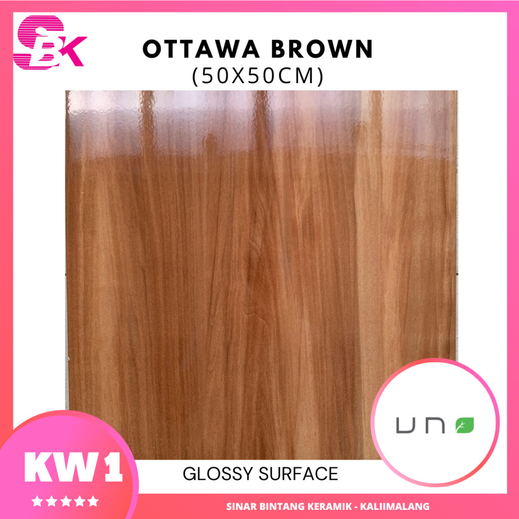 TERLARIS Keramik Motif Kayu 50x50 Ottawa Brown