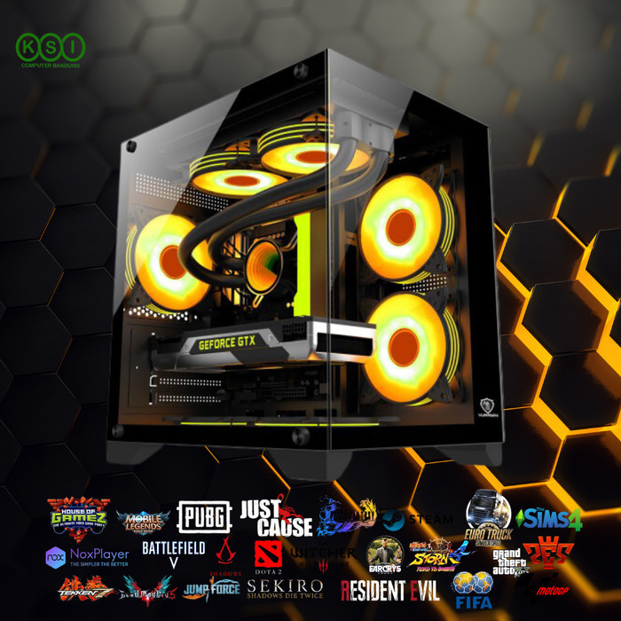 KSI PC Rakitan Core i7 Untuk Desain, Video Editing & Game - GT 1030