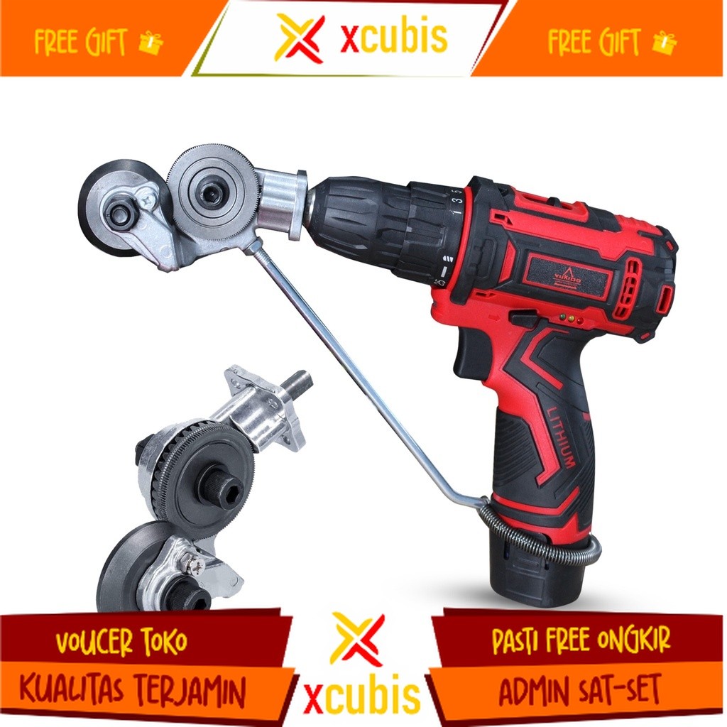 Adapter Bor Ke Gergaji Potong Seng Plat Metal Kepala Ganda multifungsi