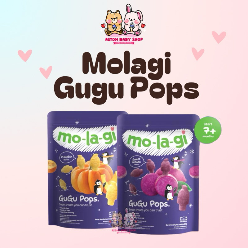 Molagi Gugu Pops - Snack Bayi 7 Bulan Ke Atas - Cemilan Bayi