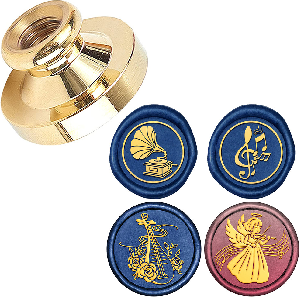 

Wax Seal Stamp Head Music Note Replacement Sealing Brass Stamp Head Olny for Embellishment of Envelope Invitations Greeting Card