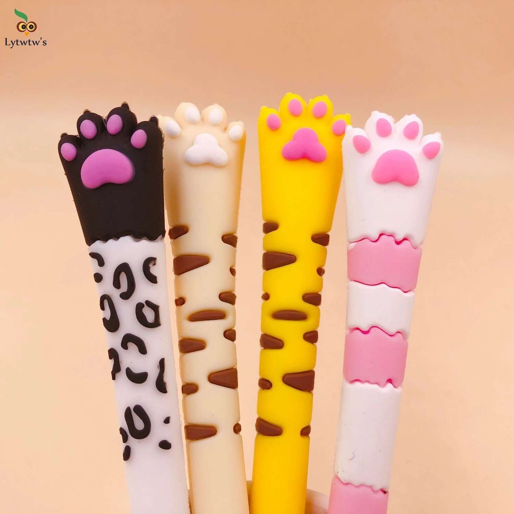 

1 Pcs Lytwtw's Cute Kawaii Cat Paw Silicone Claw Gel Pen School Office Supplies Stationery Creative Sweet Cat Pretty Lovely