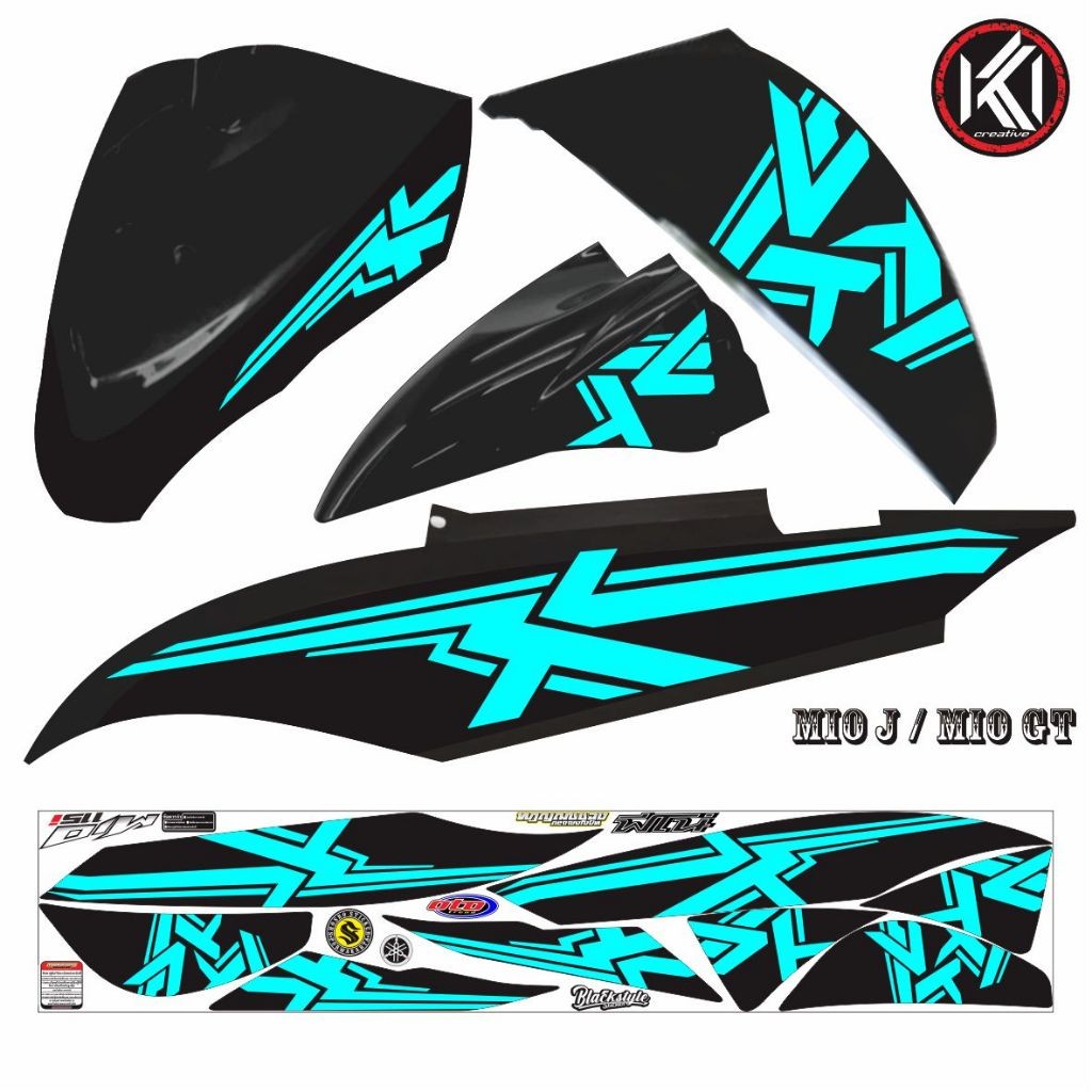 STICKER STRIPING NEW VARIASI SIMPEL VARIASI MOTOR MIOJ/GT LIST NEW SIMPEL DAN ELEGAN POLRT SIMPEL