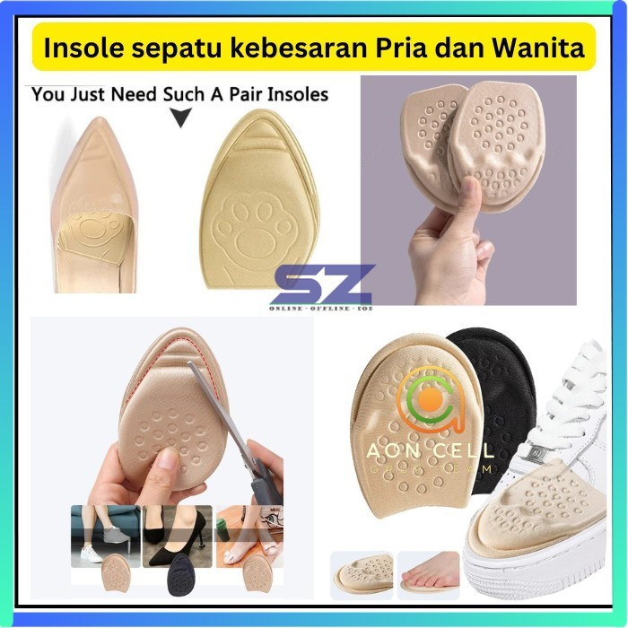 INSOLE SEPATU KEBESARAN GANJALAN KAKI DEPAN SEPATU WANITA DAN PRIA