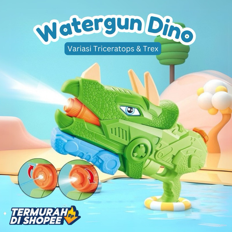 Mainan Anak PISTOL AIR JUMBO DINO tembakan air/ watergun pistol air besar dinosaurus [EDUFUNTOYS] Pr