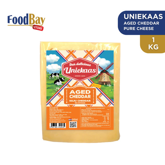 

UNIEKAAS - Block Dutch Cheese 1Kg / Professional Cheese - Aged Cheddar