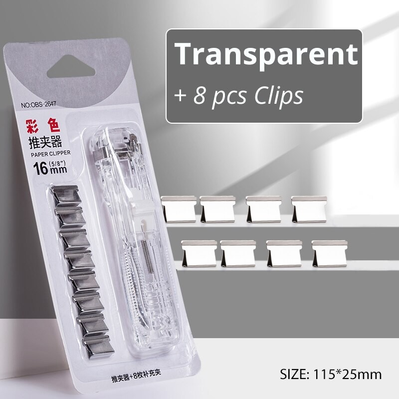 

New Stapler With Press Clip For Disassembling Stapler Clamp Tape Distributor Paper Clip Office Supplies Set Desk Stapler