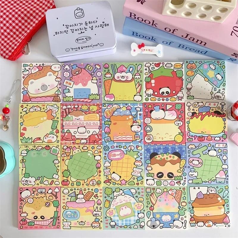

1Pc Cute Cartoon Mini Memo Pad Non-sticky Colorful Pocket Notepad Kawaii Student To Do List Stationery Message Note Journal Deco
